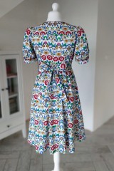 Sukienka LILIANA r.42 bawełniana w folkowy wzór.